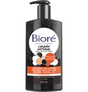 Bioré® Limpiador Con Carbón Natural Para Piel Con Granos Y Espinillas